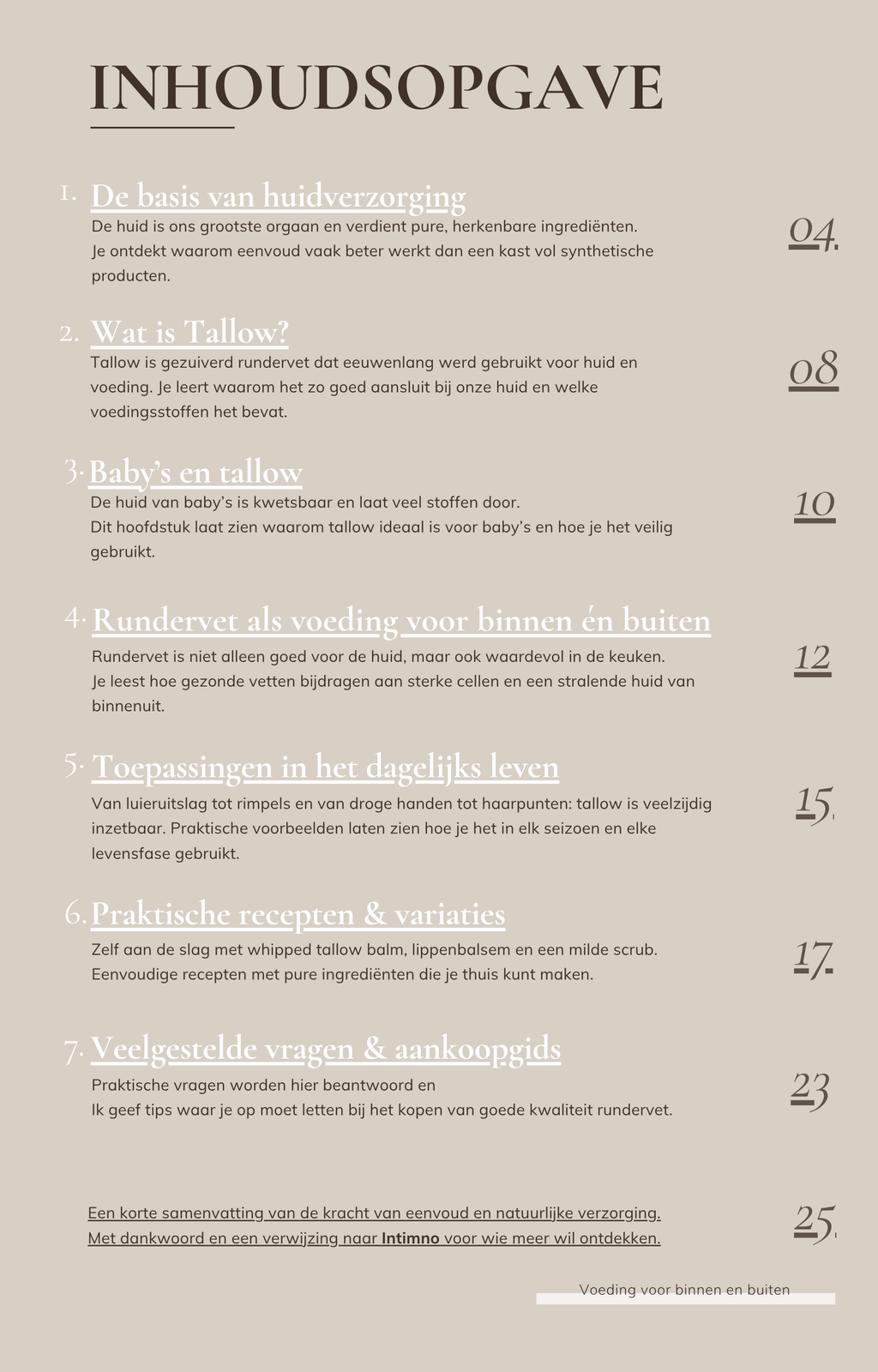 E-Book : Voeding Voor Binnen En Buiten
